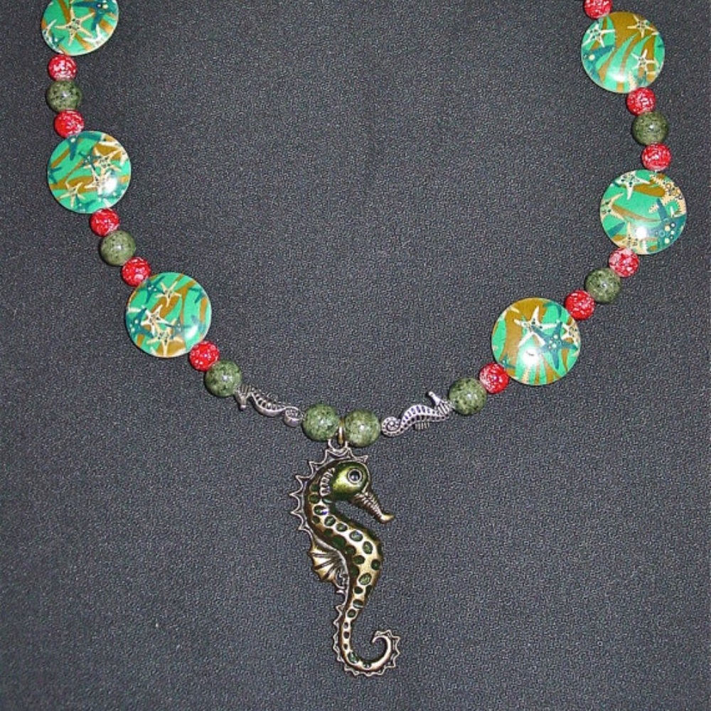 Seahorse Starfish Handmade Necklace